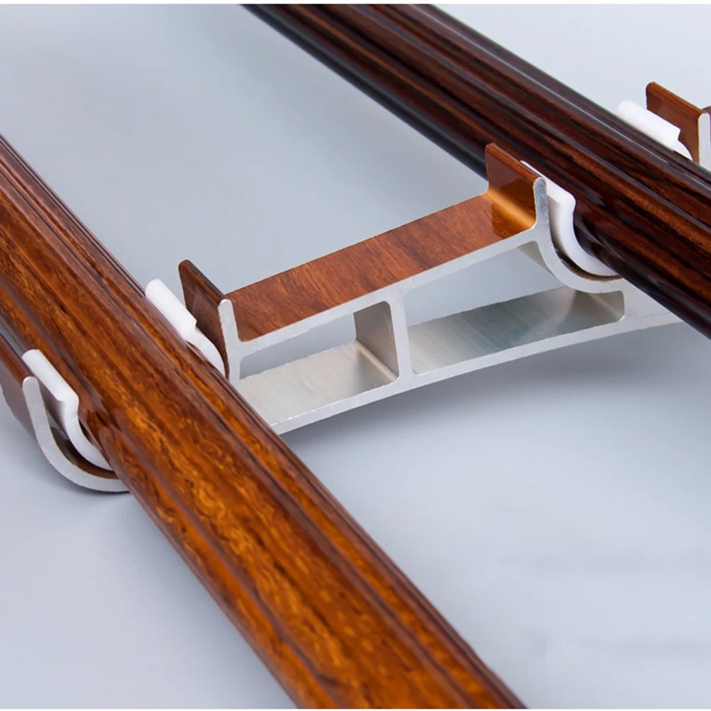 

2Pcs Curtain Bracket Aluminum Alloy Metal Double Holder for Wall Mount Curtain Rods Heavy Duty Stable Fitting Compatible with 28