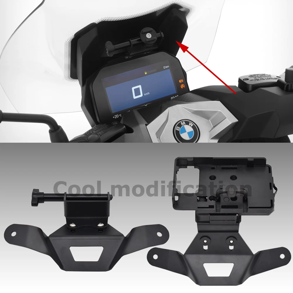 FOR BMW C400GT C 400 GT C400 GT Windshield Mount Navigation Bracket GPS Smartphone Holder Motorcycle