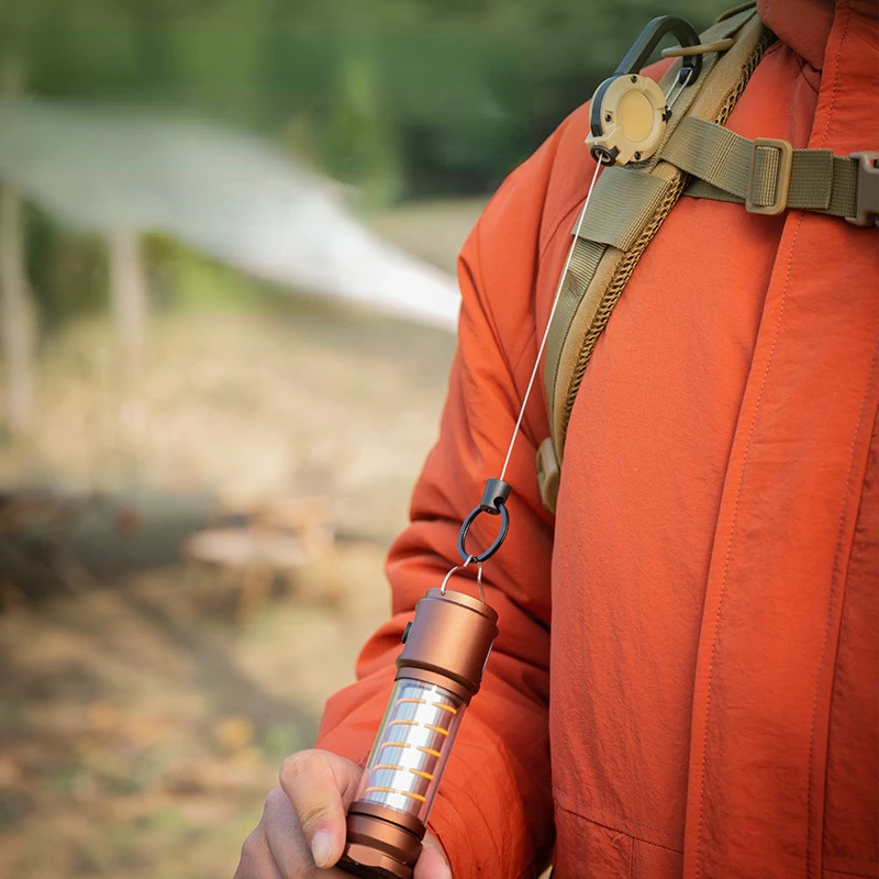 1Pcs Anti-theft Metal Easy-to-pull Buckle Rope Elastic Keychain Sporty Retractable Key Ring Anti Lost