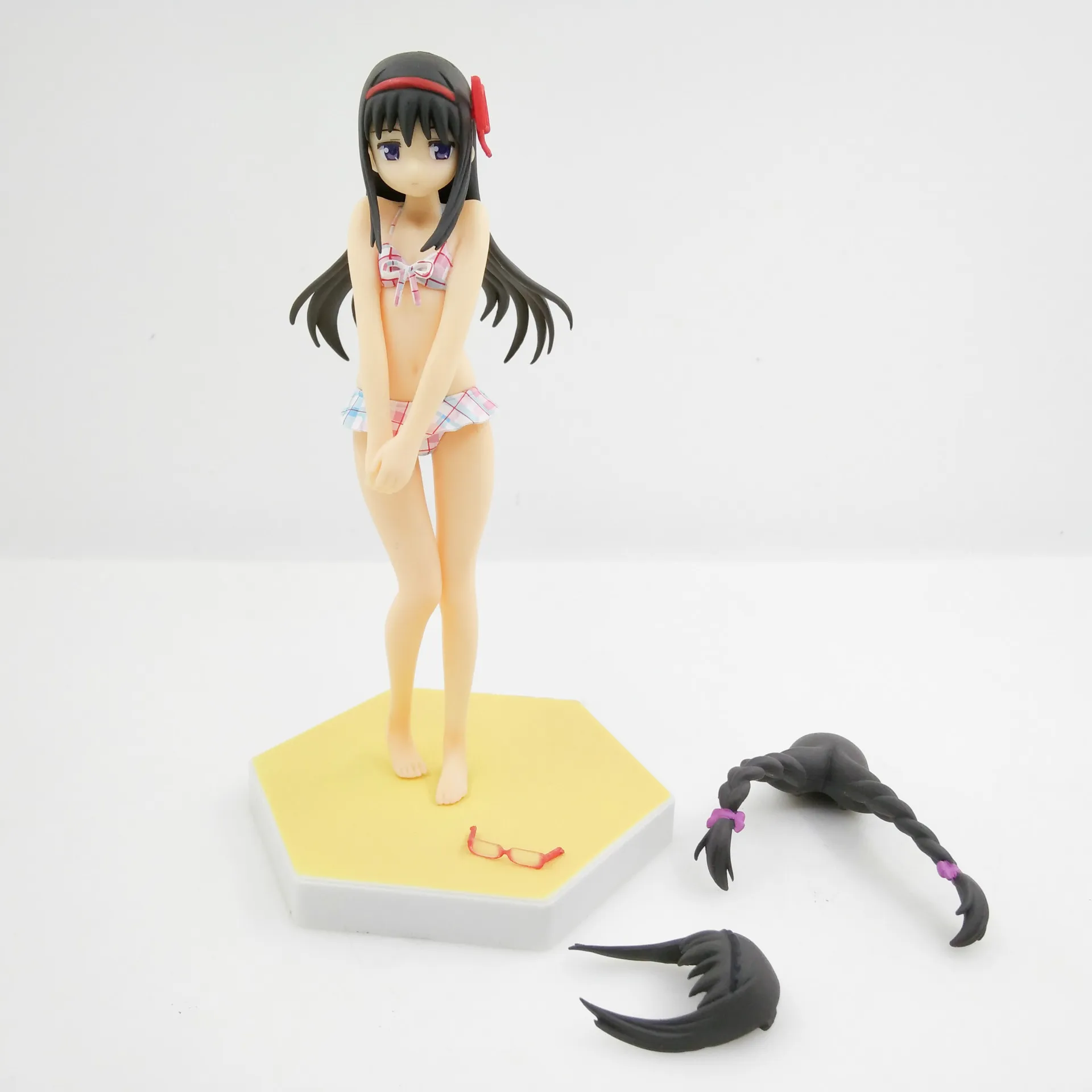17CM Anime Mahou Shoujo MadokaMagica Akemi Homura figura Beach Queens 1/10 costume da bagno Ver Gekijouban modello giocattolo regalo Action Figure
