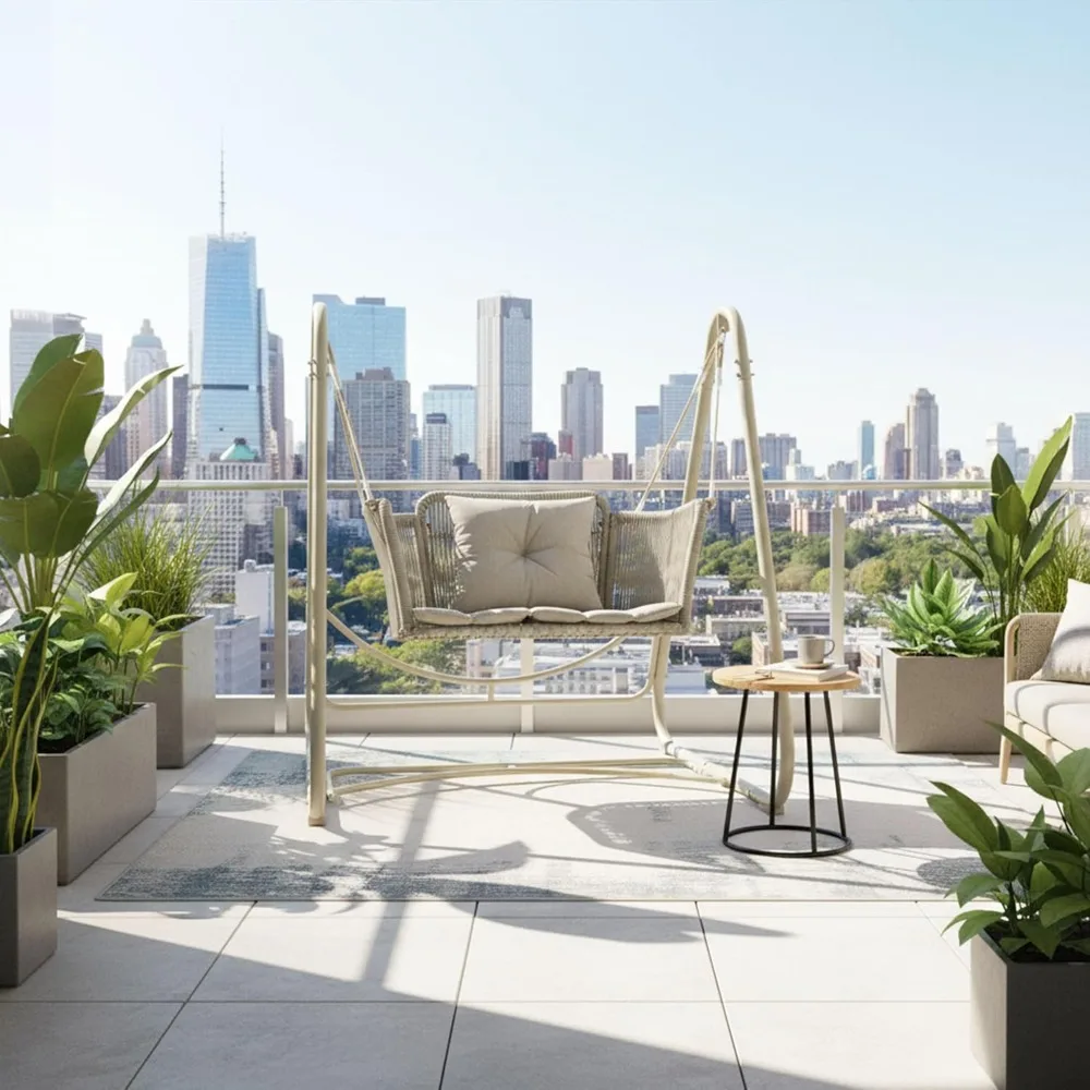 Outdoor Wicker Swin… - image