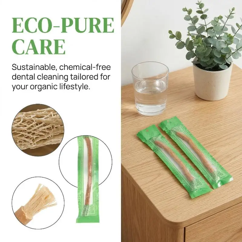 Miswak Toothbrush Natural Herbal Teeth Cleaning Vacuum Sealed Peelu Sticks for Oral Care Fresh Breath Use