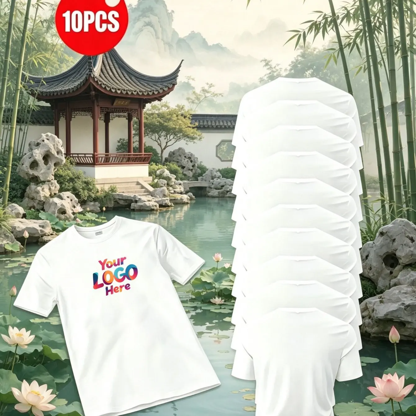 10-Pack Men's Custom Quick-Dry T-Shirts - Breathable Summer Gym Short Sleeves, Custom Logo/Text Design, Team Custom