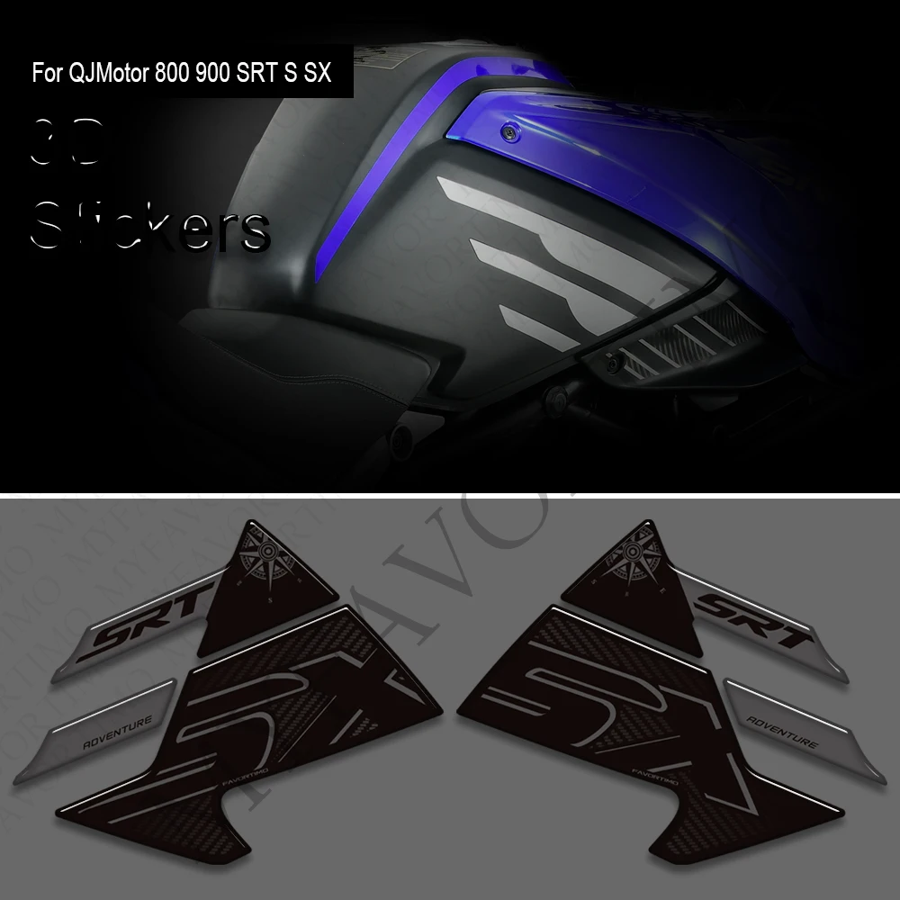SRT800 SX Motorcycle For QJMotor QJ Motor SRT900 S X SX Tank Pad Gas Fuel Oil Kit Knee Fender Stickers Decal Protector 2023-2025
