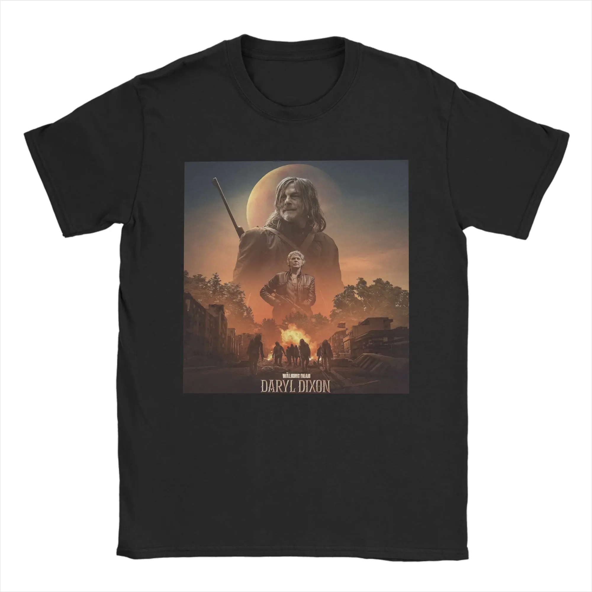 

Vintage The Walking Dead Daryl-Dixon T-Shirts Men O Neck Cotton T Shirts TV Series Short Sleeve Tee Shirt Adult Clothing