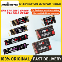 Radiomaster PWM Receiver ER4 4CH/ER6 ER6G ER6GV 2.4G 6CH/ER8 ER8G ER8GV 8CH CRSF ExpressLRS 2.4Ghz 100mw for Aircraft Boat Car