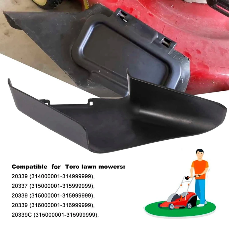 DT19 Side Discharge Chute for Toro Recycler Lawn Mower, 115-8447 Replacement Part, Mower Discharge Chute for 22