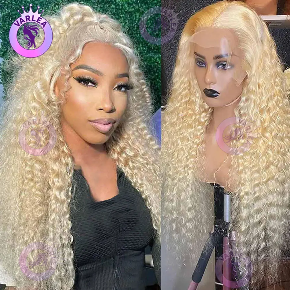 

613 Deep Wave 13x6 hd Lace Frontal Wig 100% Human Hair Pre Plucked 30 inch Blonde Wig 13x4 Lace Front Wig Curly Colored Wigs