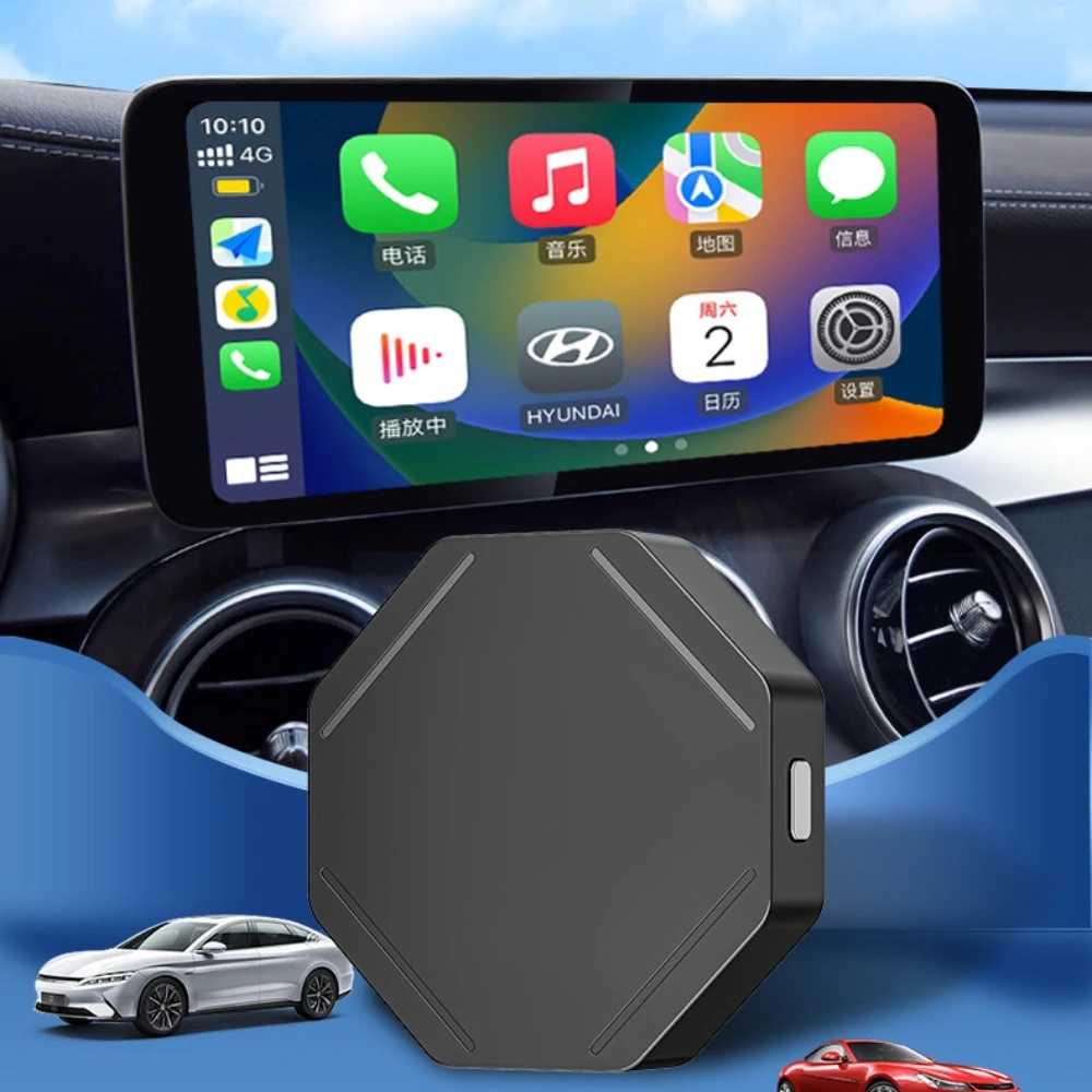 

Беспроводная Автомобильная приставка Carplay для Android, оригинальная автомобильная Проводная приставка с ии, приставка для телевизора, Netflix, Spotify Youtube, автомобильная интеллектуальная система воспроизведения