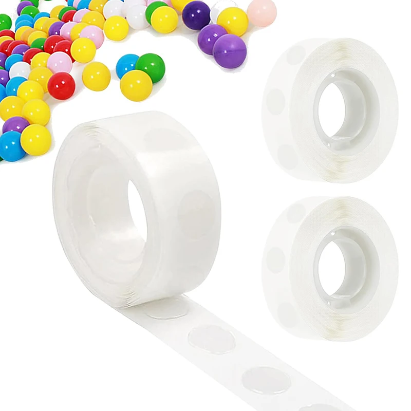 200/600/1000Pcs Balloon Glue Dots Removable Balloon Sticky Spots Double Sided Balloon Glue Dots for Birthday Party Wedding Decor