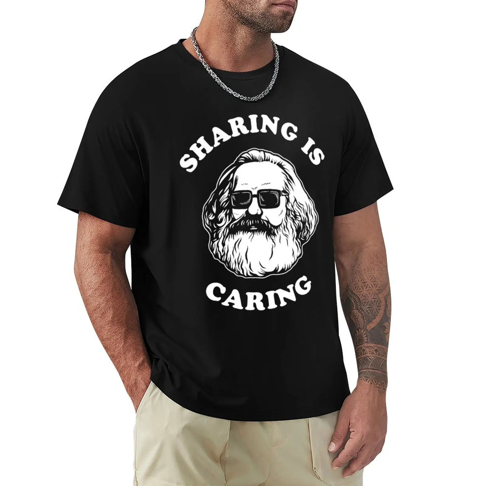 Sharing Is Caring Essential T-Shirt Running Gym Short Sleeve Sports Tee