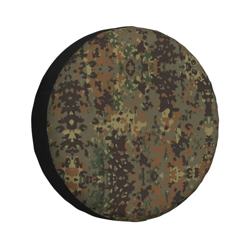 Custom Flecktarn Camo Spare Tire Cover for Mitsubishi Pajero Military Army Camouflage Car Wheel Protectors 14