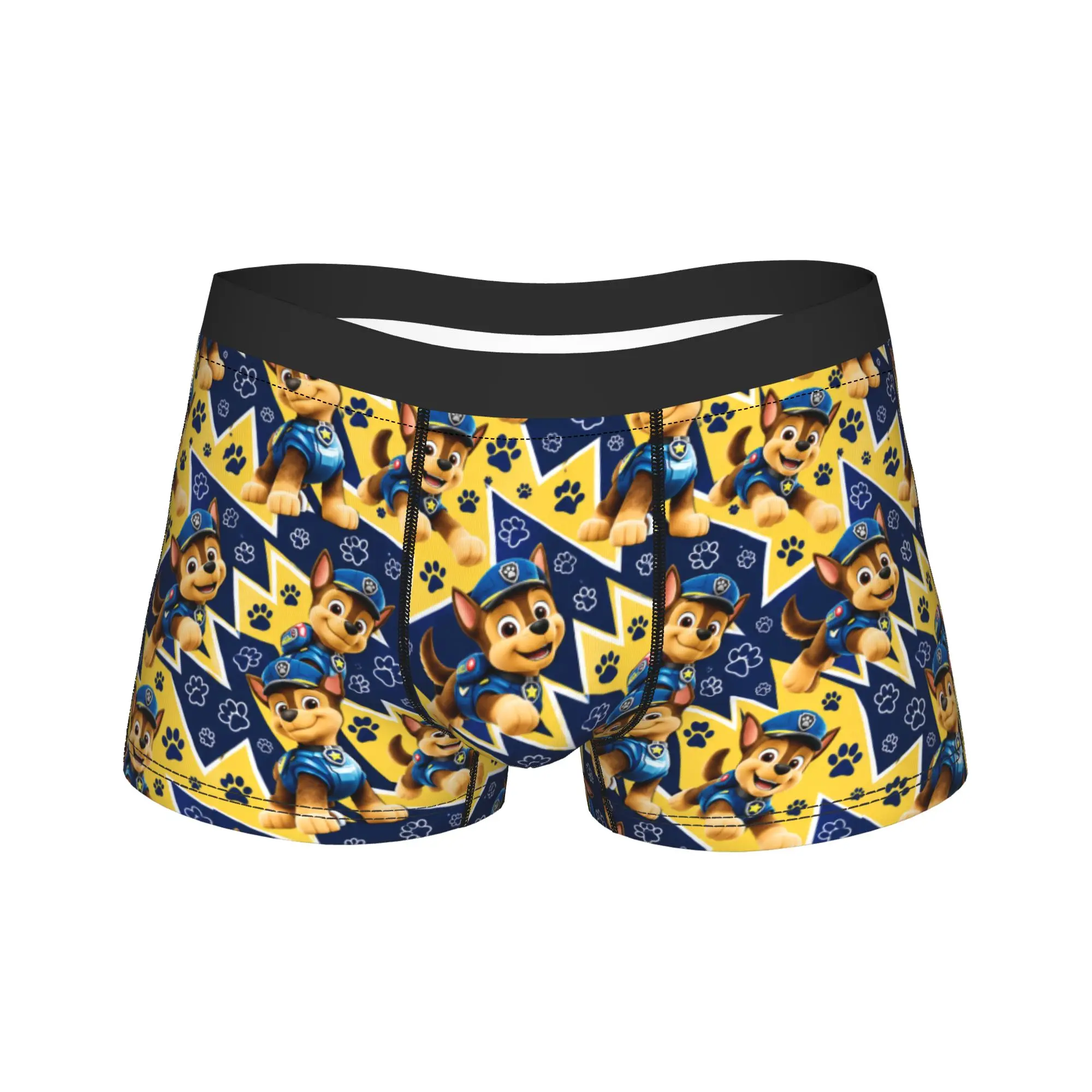 Paw Dogs Blue Police Puppy Underwear  Comfortable Underpants Custom Boxer Brief For Male 3D Pouch Oversize Boxershorts