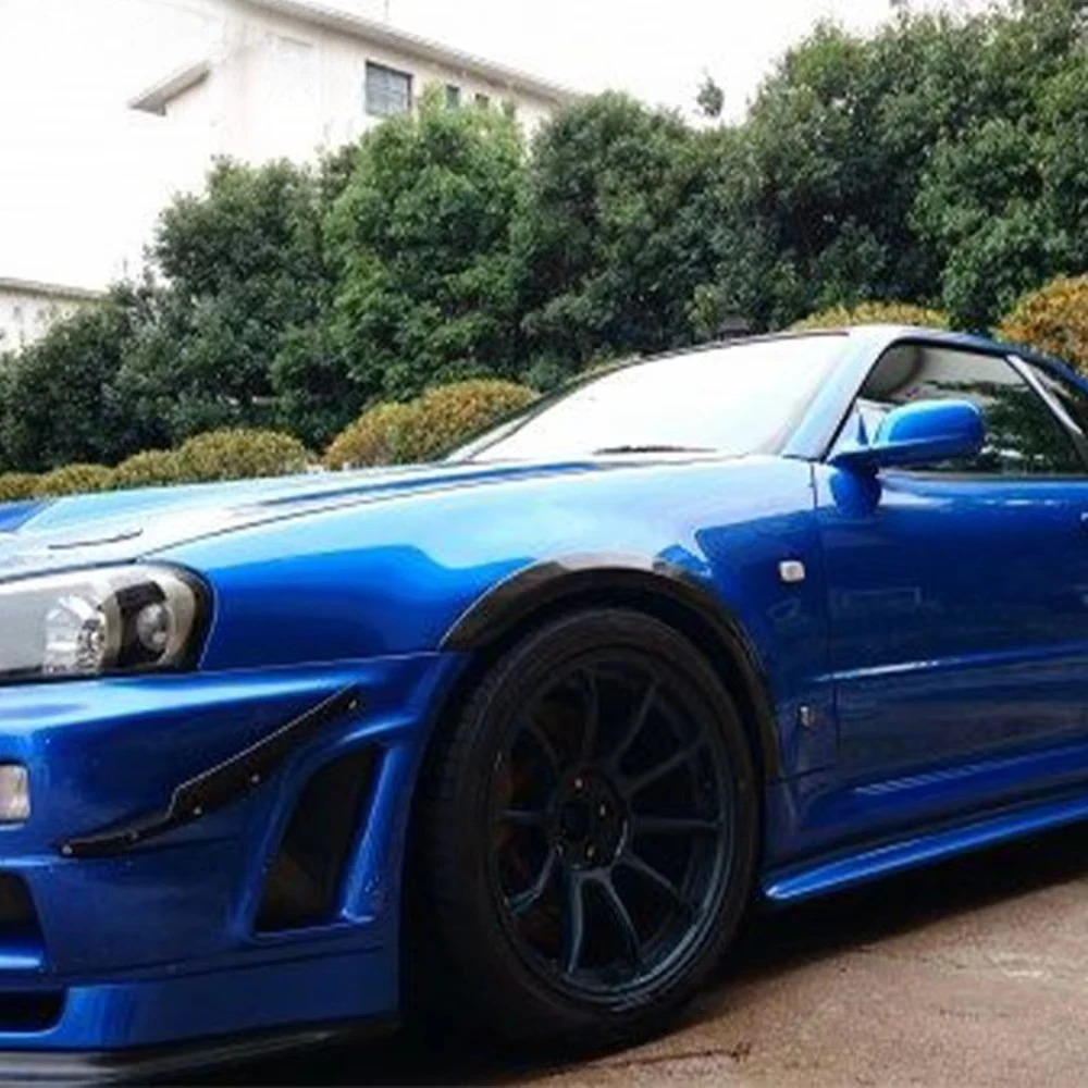 

For Skyline R34 GTR OE Style Fiberglass Unpaint Front Fender Pair