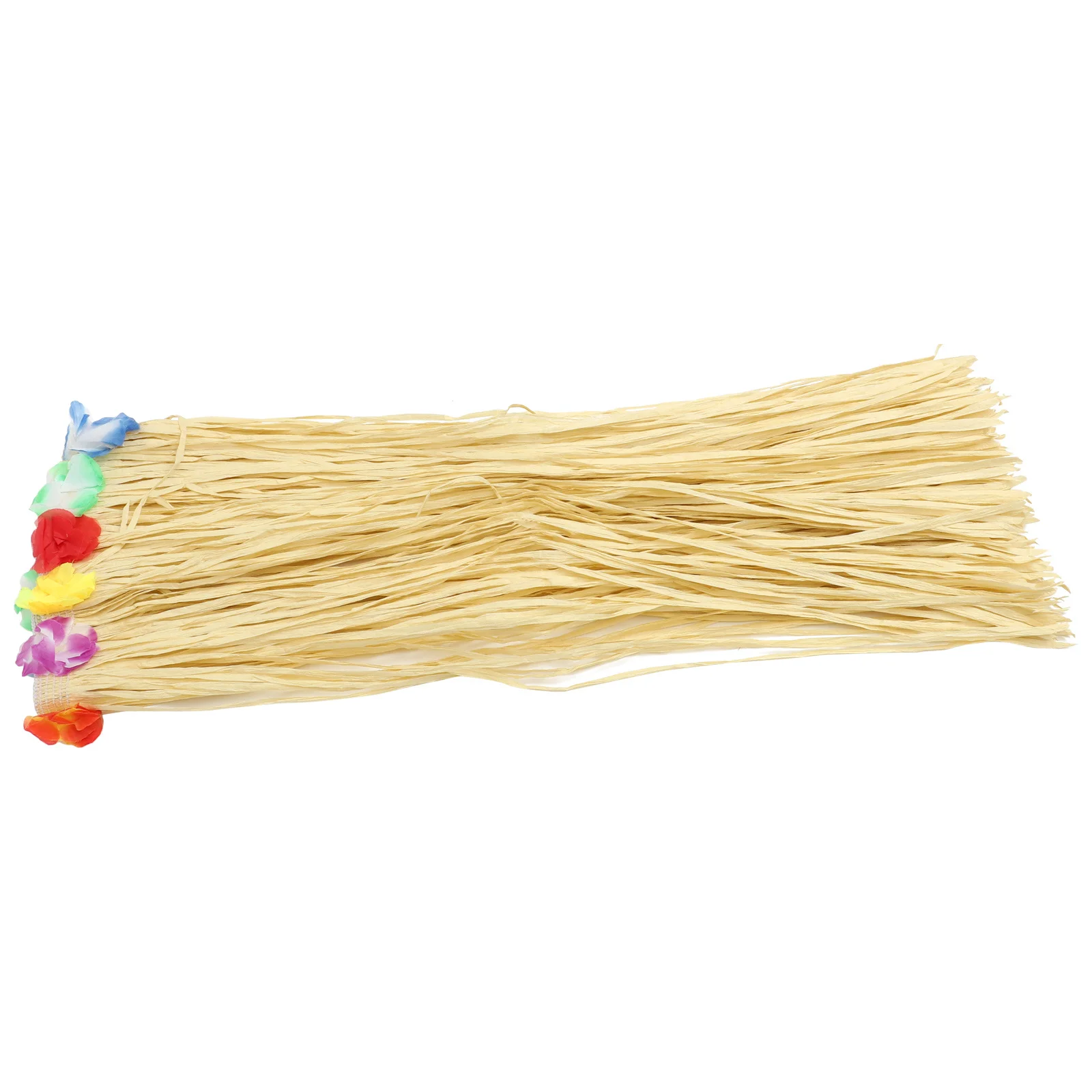 

Raffia Dance Dress Adjustable Elastic Belt Colorful Flower Decor Hula Skirt For Tropical Party Hawaii Luau Festival