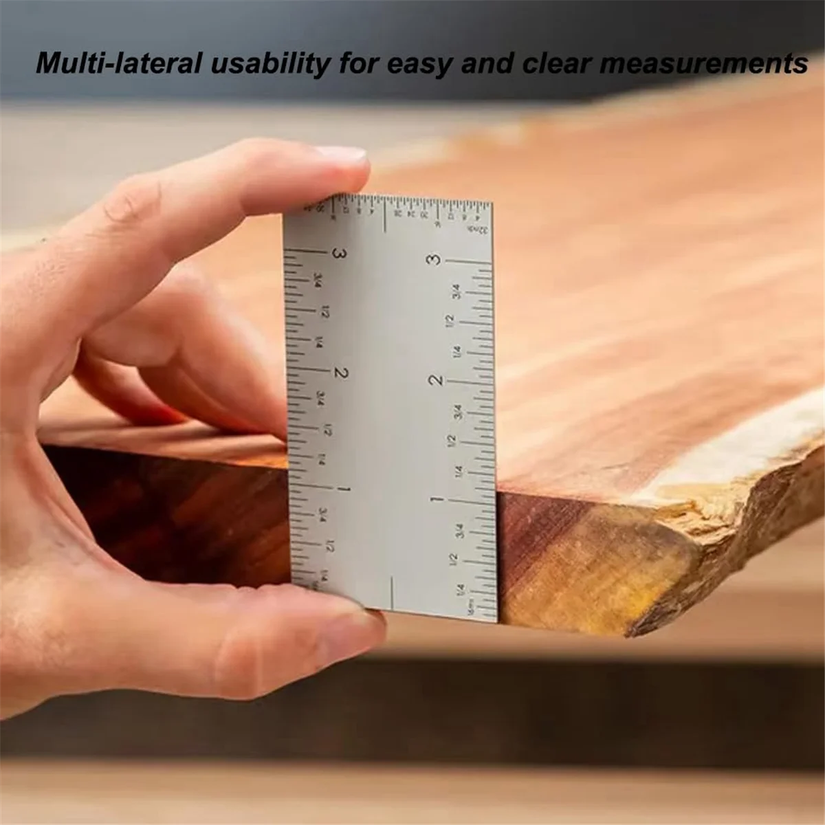 A002 Square Edge Ruler, Woodworker Edge Ruler Stainless Steel Square Edge Ruler, Straight Stair Markings Corner 2PCS