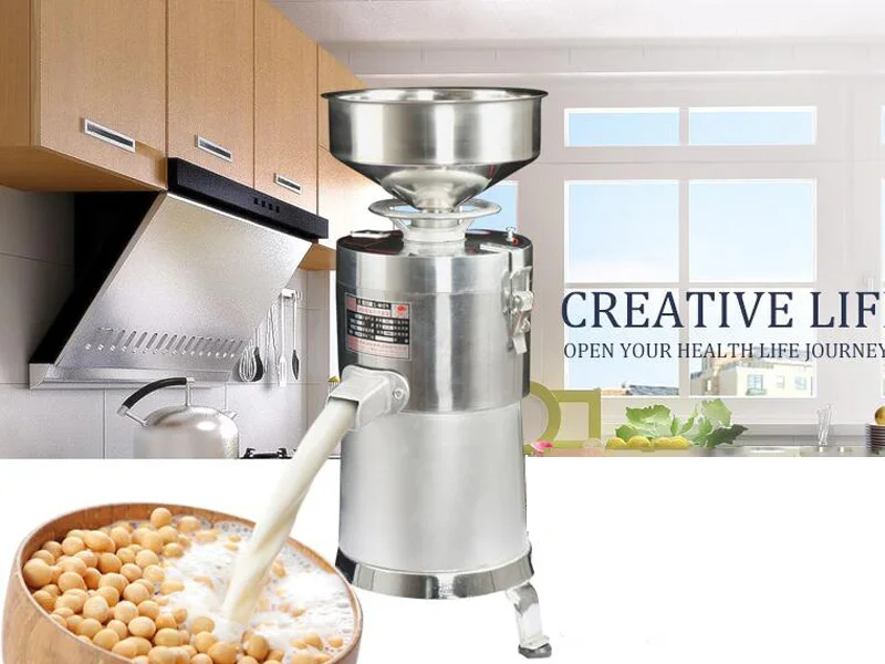 

Home Soybean Milk Maker Stainless Steel Automatic Slag Separated Commercial Soybean Grinding Machine 100 Type