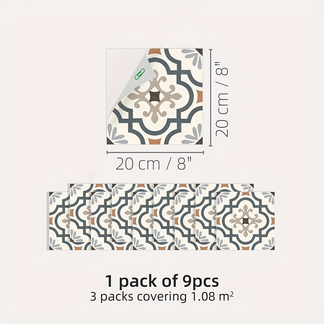 Matte Waterproof Vinyl Floor Tile Sticker 6