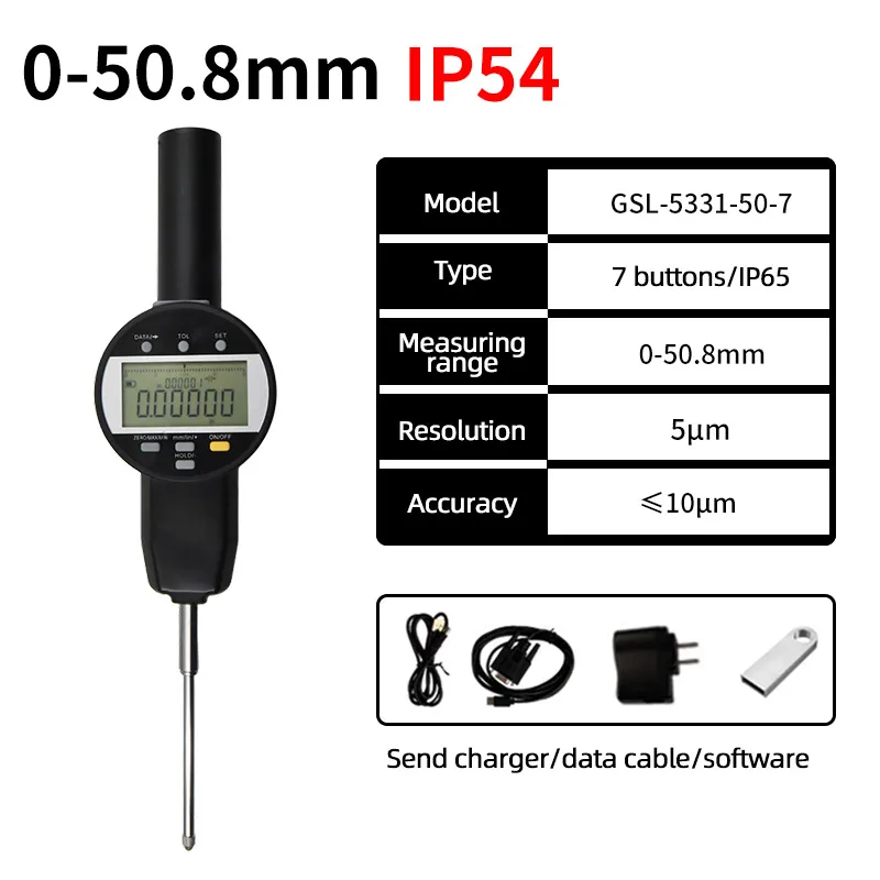 Wireless digital dial meter steel material measuring tool with 0.001mm accuracy warranty indicator product category