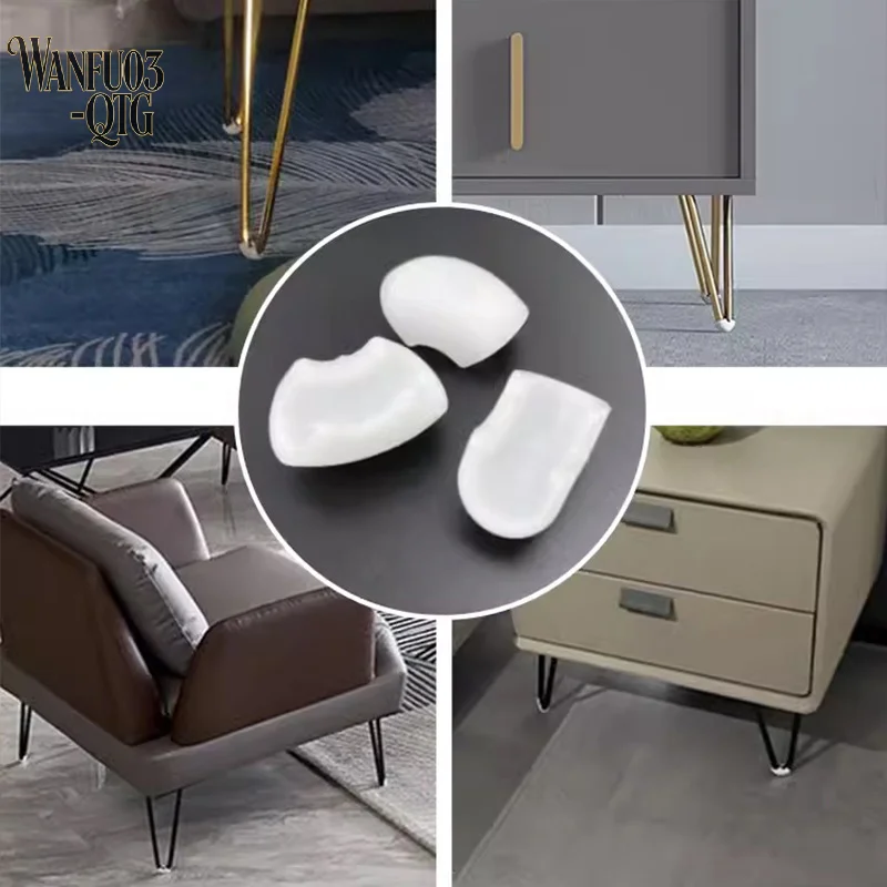 

Новинка, 20 шт., нескользящие подушечки для ножек мебели, пластиковые колпачки для ножек стула, носок, стул, анти-передний наклон, U-образная трубка, задняя накладка, зажим для труб 10 мм