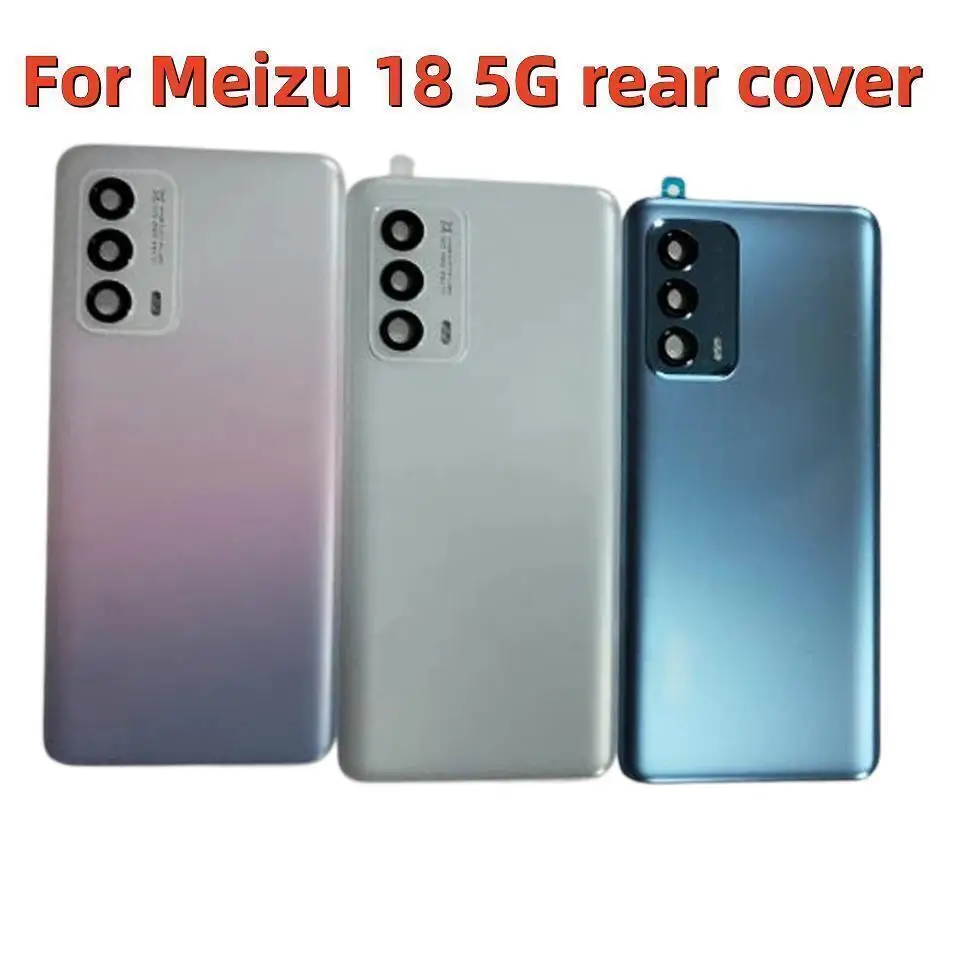 

Best Quality New Battery Back Cover Door Housing Rear Case with Adhesive Tape For Meizu 18 5G Phone Lid Shell Parts