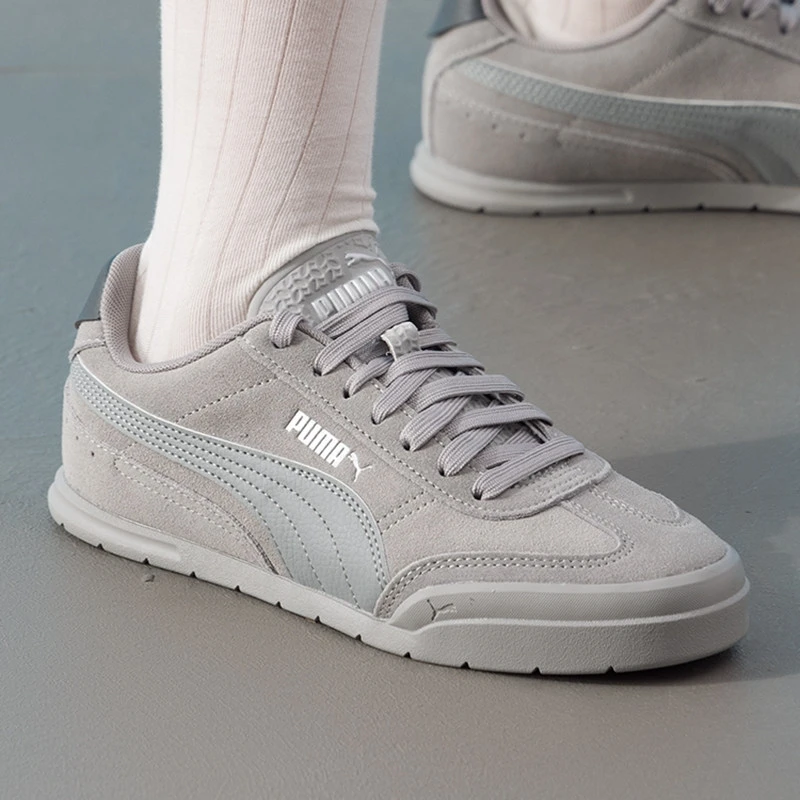 PUMA Unisex Classic Low Top Sneakers 402614-02 Grey Silver Rubber Sole Shoes