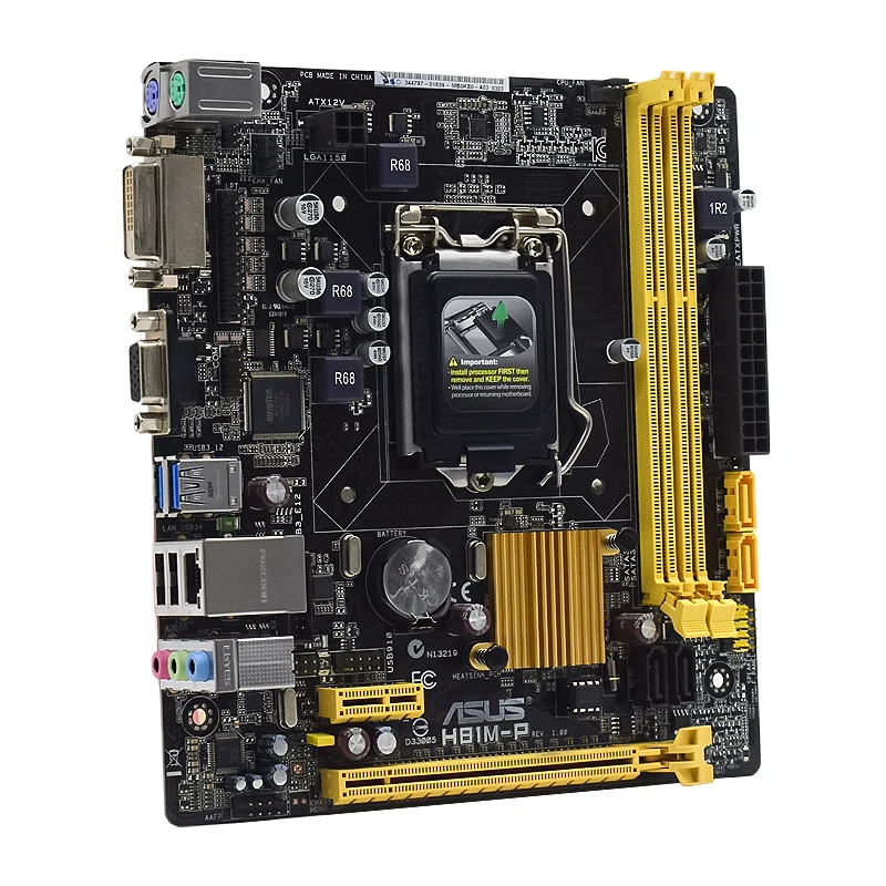 ASUS H81M-P Motherboard LGA1500 Support i7-4790K i7-4770K i5-4690K i5-4670K i3-4130 CPU 2xDDR3 1600MHz mATX Mainboard