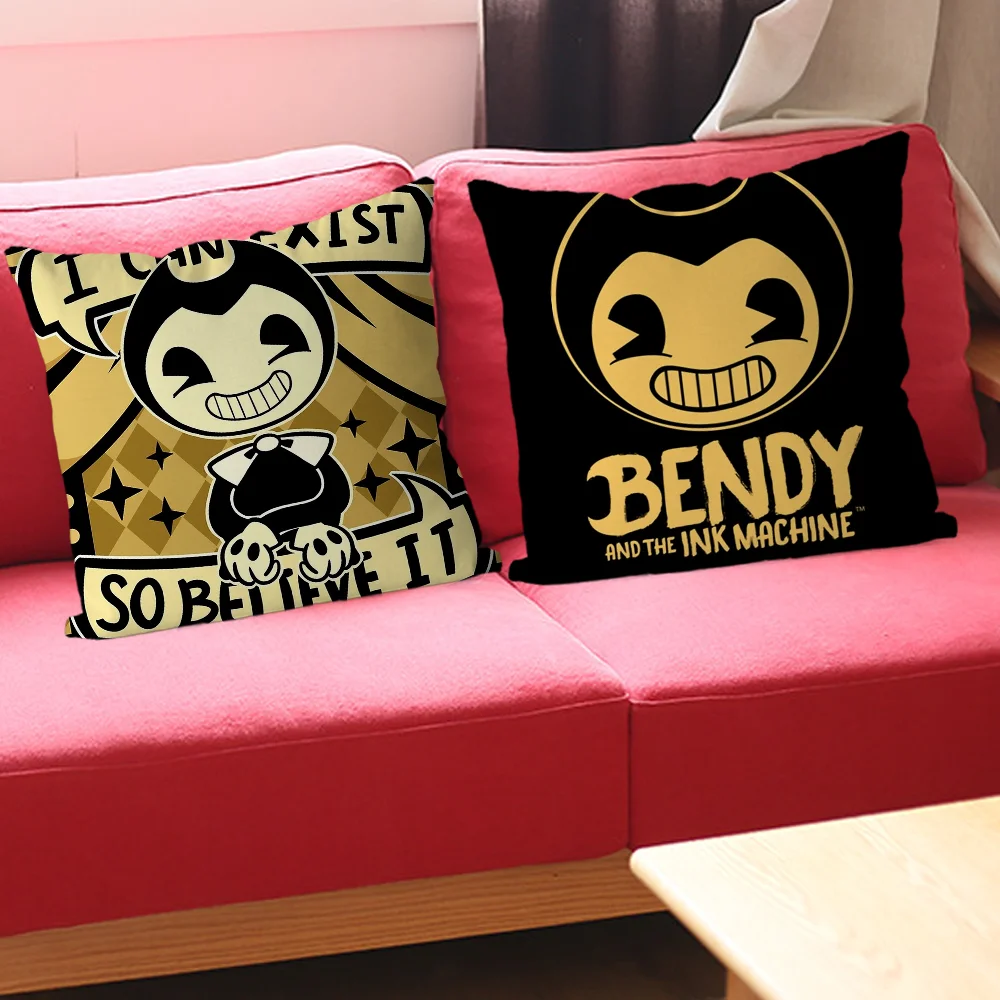 B-Bendy and the I-Ink M-Machine Pillow Case Sofa Cushion Cover Office Simple Decorative Pillowcase