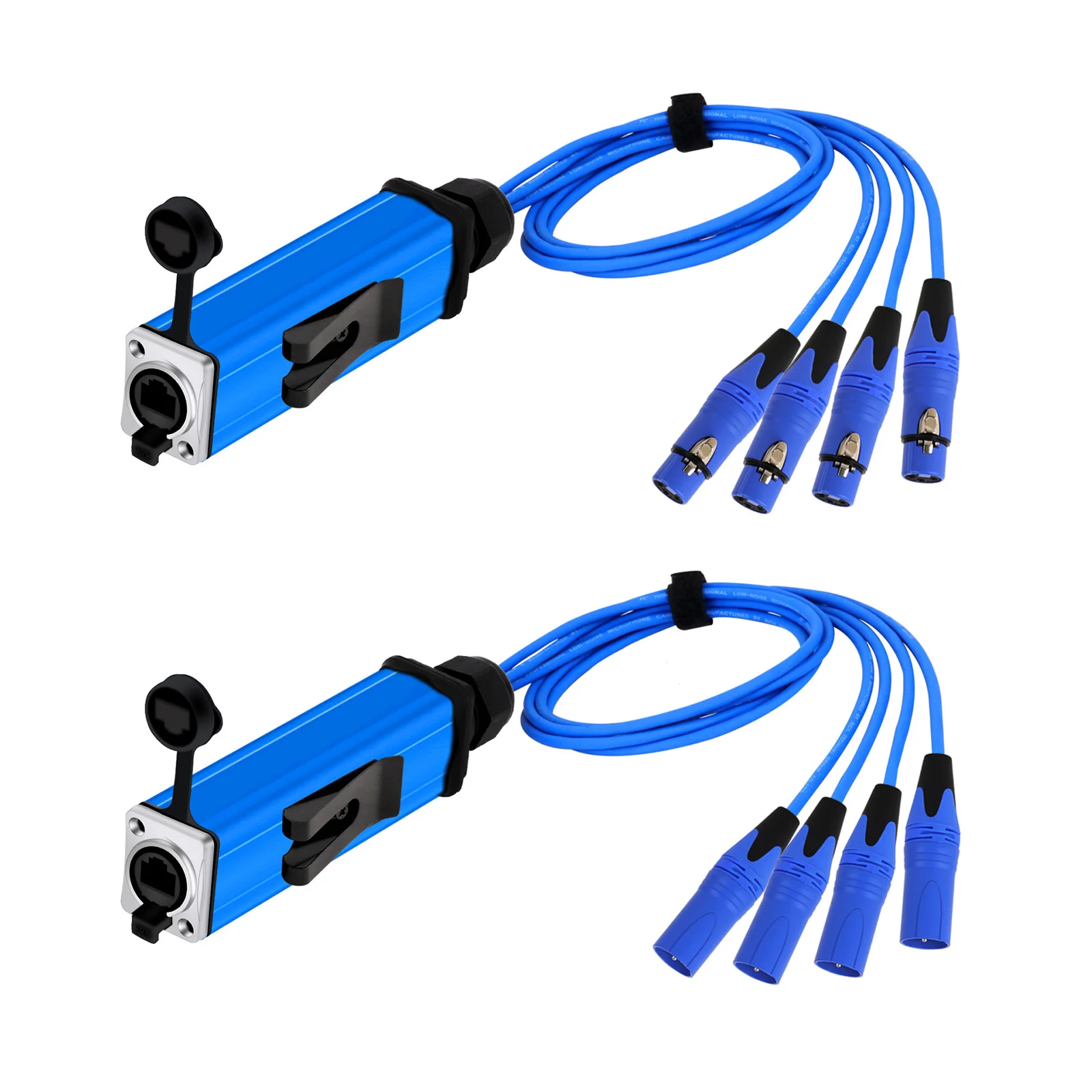 RJ45 CAT5 to 4 Channel 3Pins XLR Male/Female Connector Pro Multi Network Receiver Extension Cable for Stage and Recording Studio