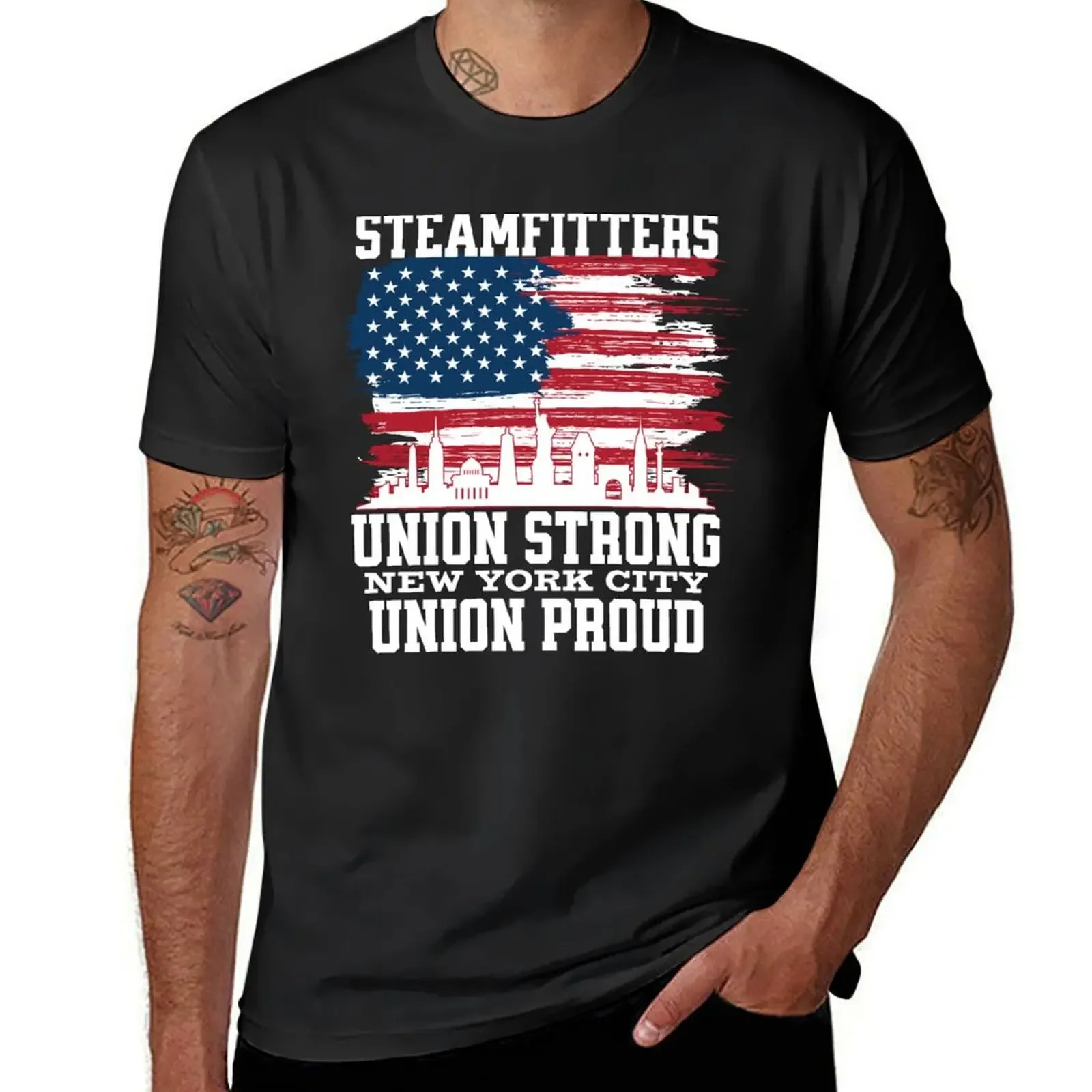 Steamfitters Union Strong Union Proud Steamfitters Pipefitters T-Shirt custom t shirt shirts men graphic