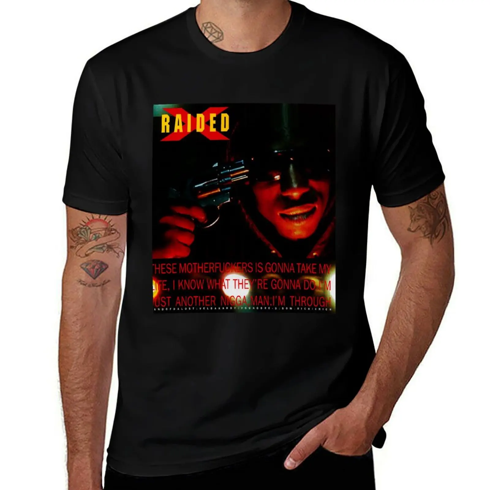 X -Raided T-Shirt Novelty Graphic Tee Shirt T-Shirt