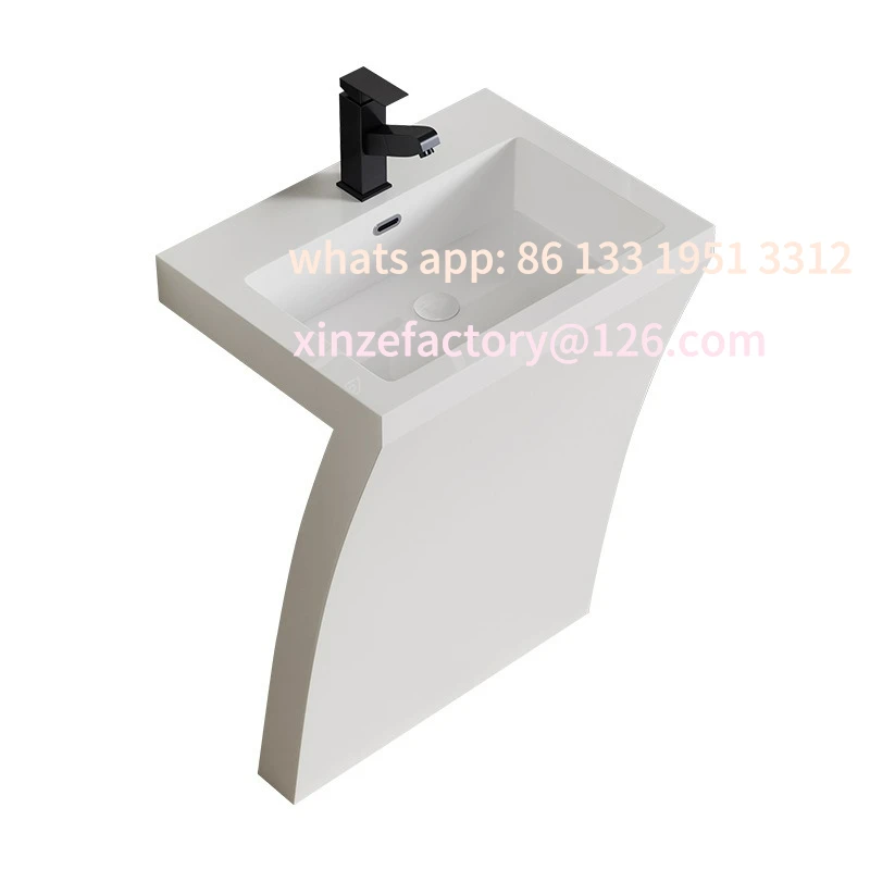 Customizable creative body molding artificial stone art column type wash basin floor type