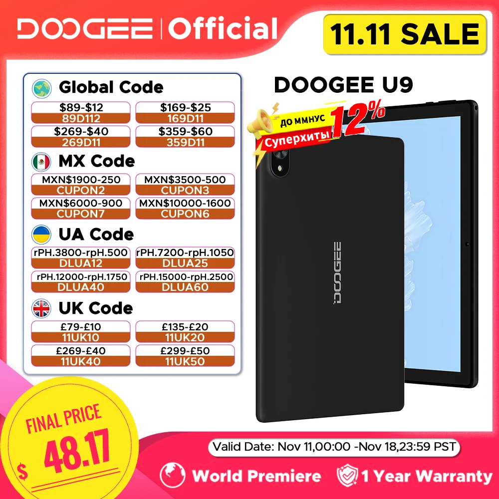DOOGEE U9 KID Tablet 10.1"
