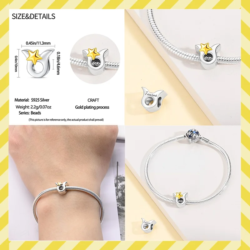 Neue 925 Sterling Silber zwölf Sternzeichen Leo Stempel Charm Perlen geeignet für Pandora Original Armband DIY exquisite Geschenk