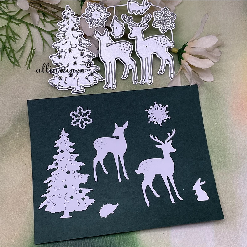 Christmas deer tree Metal Cutting Dies Stencils For DIY Scrapbooking Decorative Embossing Handcraft Die Cutting Template