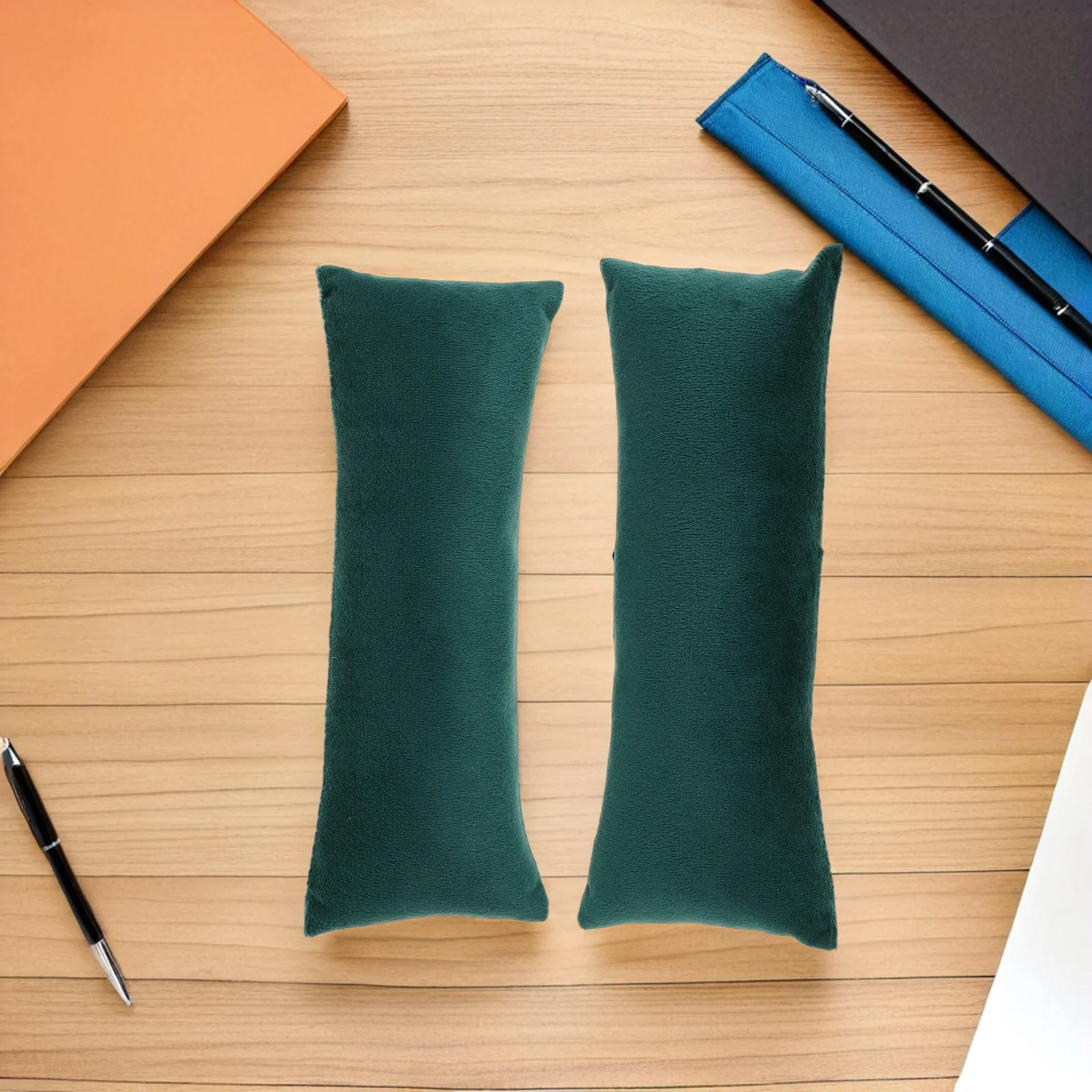 2 قطعة وسائد طويلة مجوهرات عرض وسادة للأساور الإسورة المنظم لينة ساعة تخزين حامل وسادة ساعة العرض