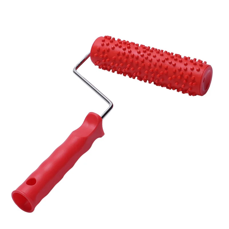 2X 7Inch Embossed Raindrop Painting Roller With Plastic Handle For Wall Decoration-A78G