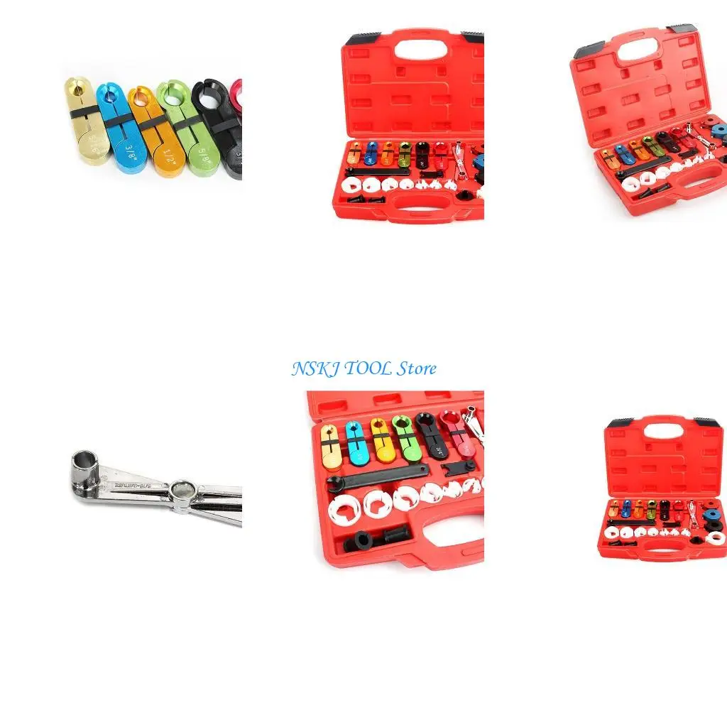 

L8RC Professional Oil Pipe Remover Refrigerant Tool Set for Automotive Repair Tool Pipe Trachea Compressor 22 Pieces Set