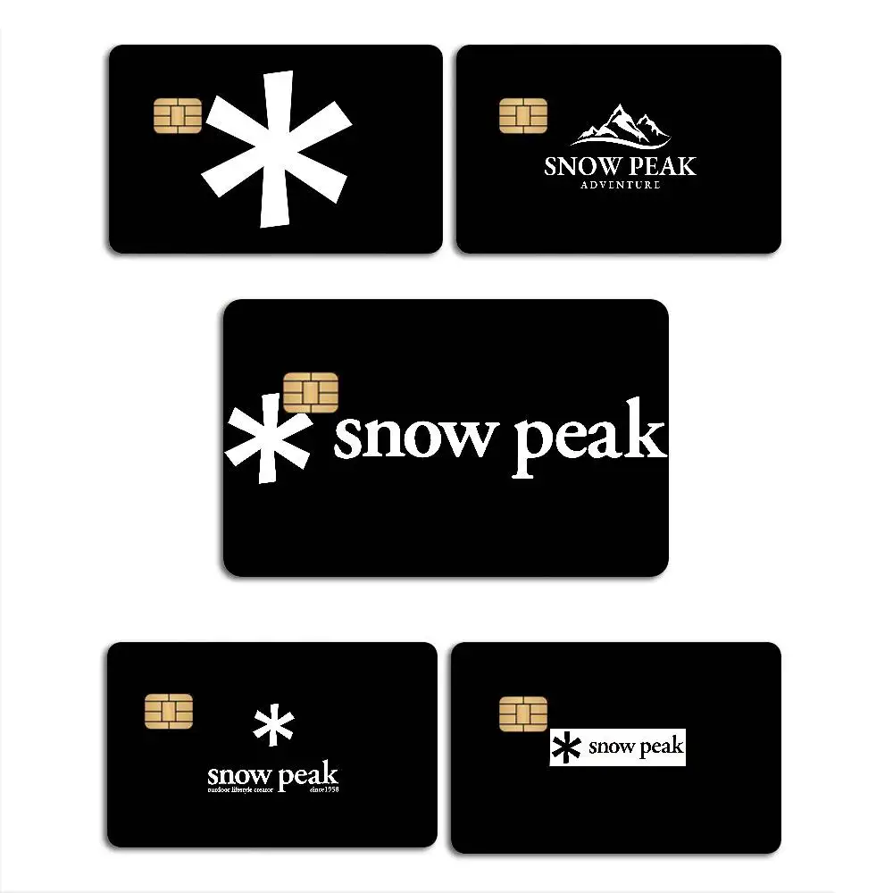 Outdoor WILD S-Snow Peak Fashion Matte Gold Silver Black Matte Film Skin Sticker Tape for Bank Credit Debit Card