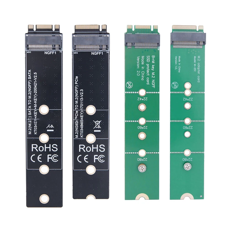 SATA M.2 NGFF NVME Extended SSD Hard Disc Adapter Card convertitore PCIE per PC Laptop Riser Board Support 2230 2242 2260 2280