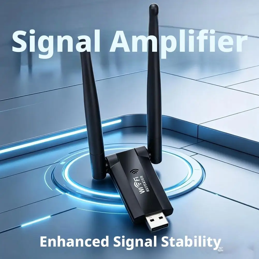 WiFi Signal Amplifier 300m WiFi Repeater Extender Signal Amplifier Booster Long Range Router Home Network Extension