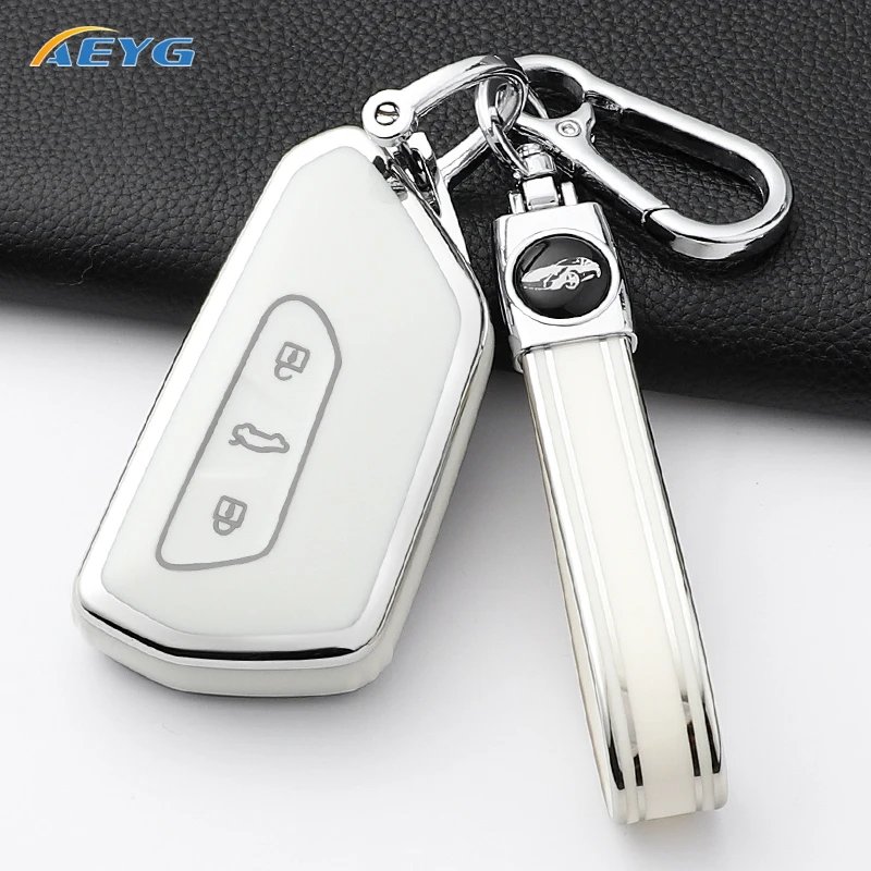حافظة مفاتيح ذكية للسيارة من البولي يوريثان لسيارة VW Volkseagen Golf 8 MK8 ID.3 ID.4 Cupra Skoda Octavia A8 SEAT Leon MK4 2021 Formentor Tarraco #4