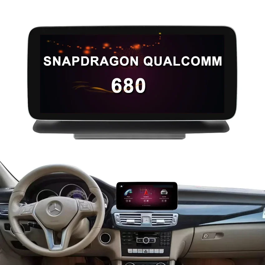 Qualcomm 680 Android 13 Touch Screen Display With Radio Carplay GPS Navigation For Mercedes Benz CLS W218