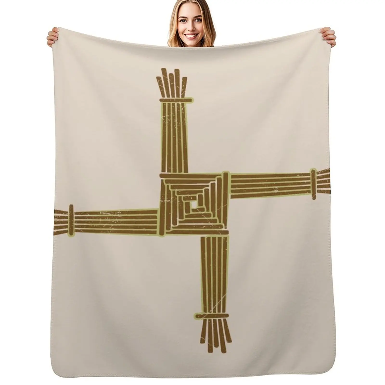 

Celtic Symbols Brigid's Protection Gift Idea Throw Blanket Furry valentine gift ideas Large Personalized Gift Blankets