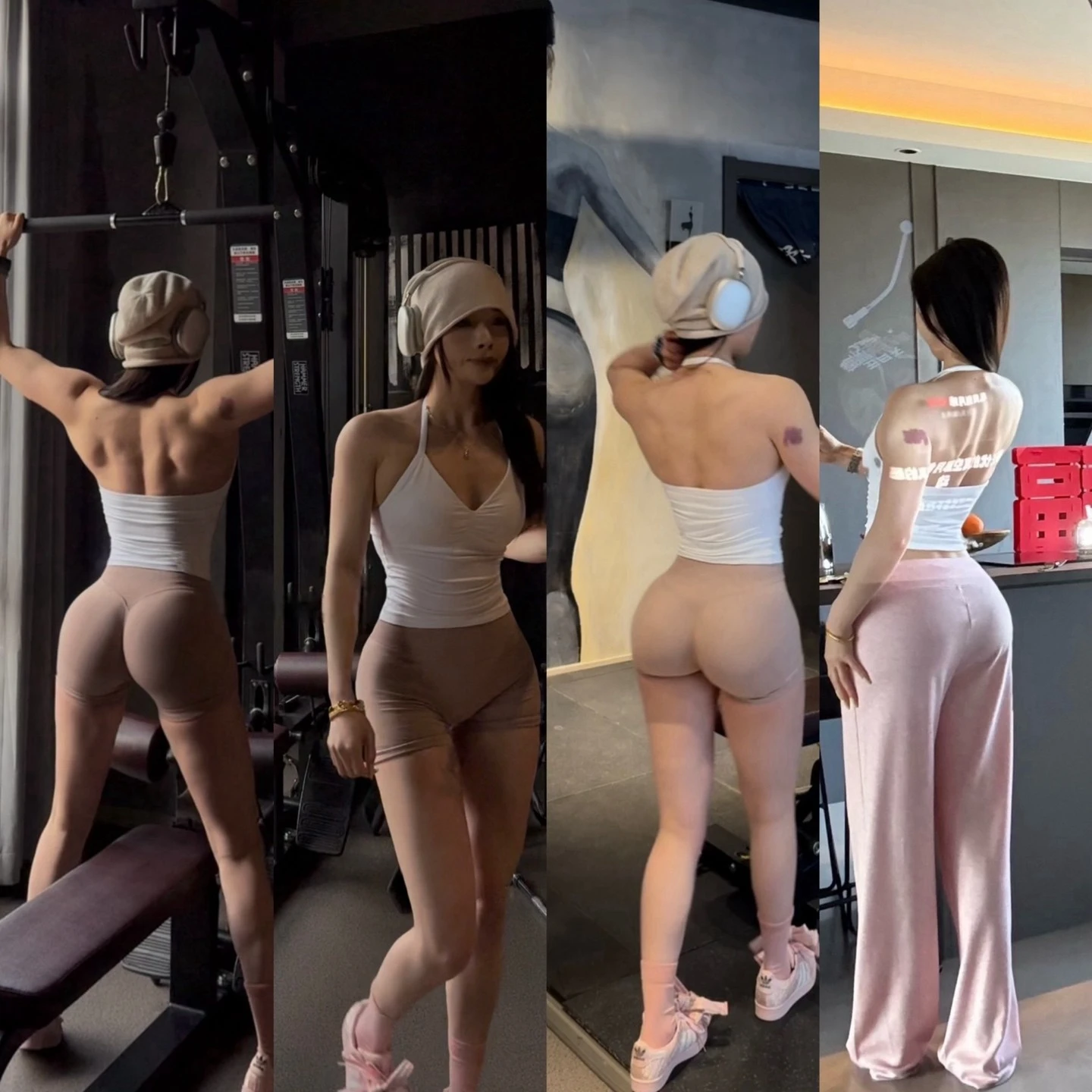 NO LOGO Damen Longline Strappy Rückenfreies Gym Top Scrunch Workout Open Back BH Tank Top für Laufen Yoga Shirt – Detail 8