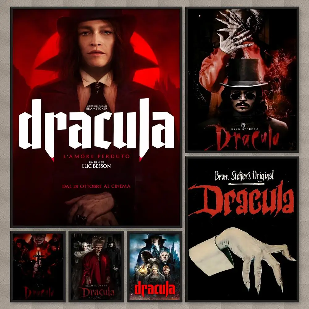 Retro Horrible Movie Dracula Poster HD Wall Art Home Decor Waterproof Print Bedroom Garage Party Gift