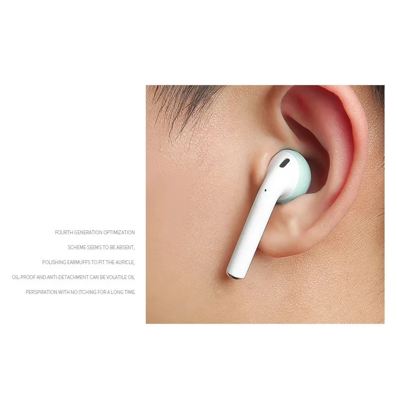Ultra-thin earmuffs for Apple Wireless Bluetooth Headset Silicone Cover AirPods1/2nd Generation Earplug Protective Cover