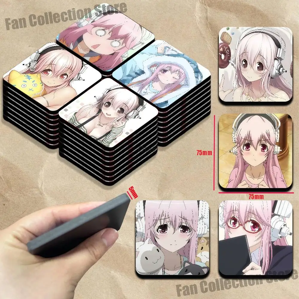 Super S-sonico Anime Cute Cartoon Anime Refrigerator Magnets Soft Magnetic Heat Transfer Refrigerator Magnets Gift