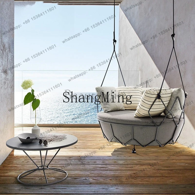 outdoor leisure swing hammock household rattan chair double floor hammock combination