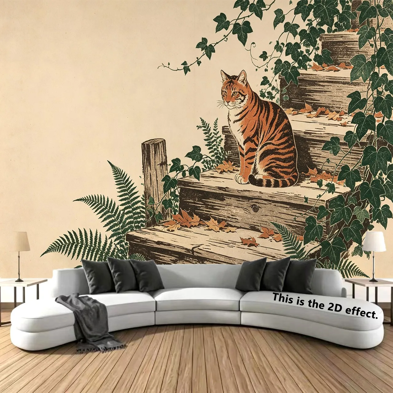 Retro Forest Wildlife Wallpaper, Bedroom Bedside Decoration, Wallpaper For Rent, Dormitory Tapestry